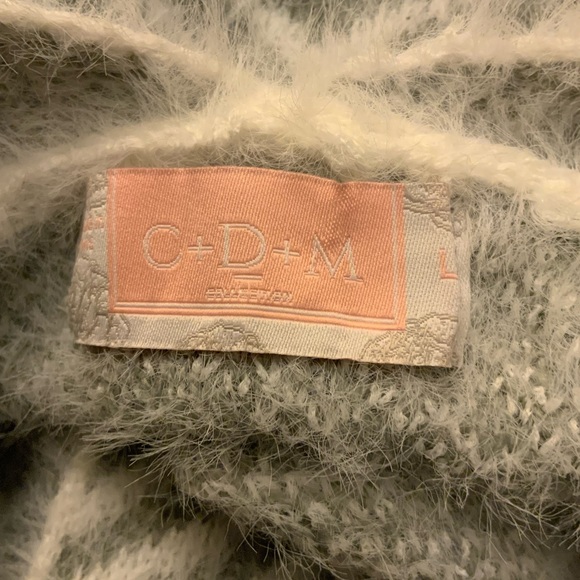 C+D+M fuzzy cardigan. Size large. - Picture 6 of 6